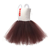 Kids Children Movie Inside Out 2 (2024) Anger Res Tutu Dress Outfits Cosplay Costume Halloween Carnival Suit